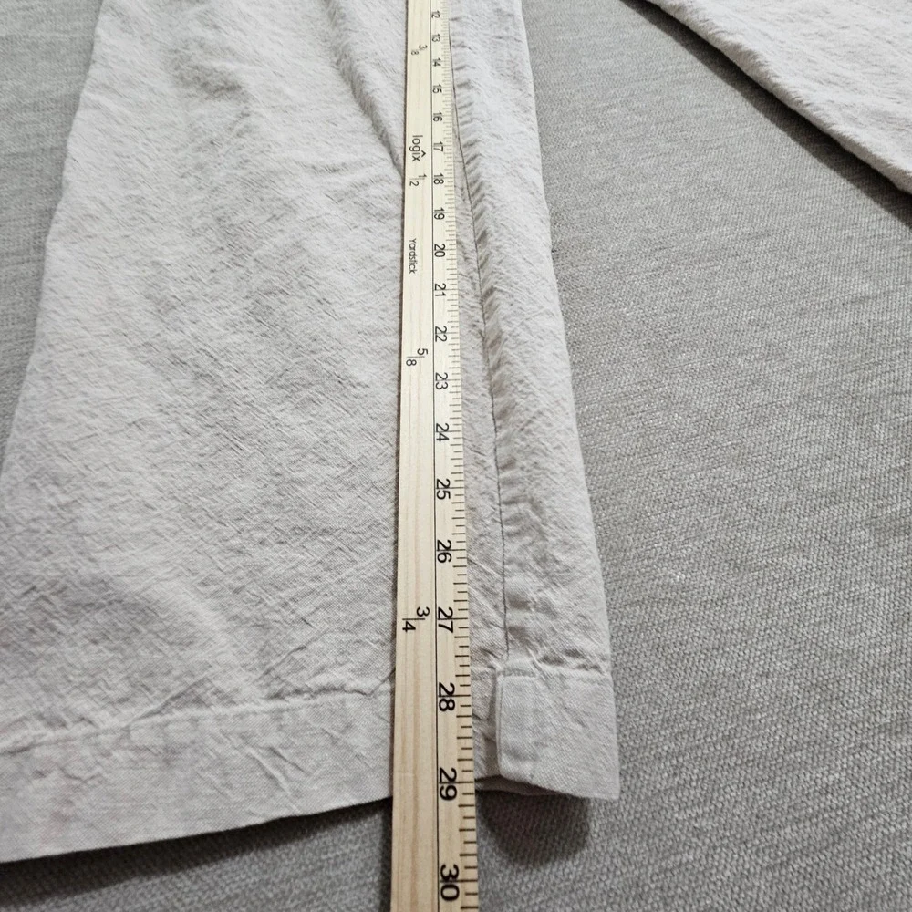 Havanera Co Pants Mens Large Beige Linen Cotton Drawstring Relaxed Beach Trouser